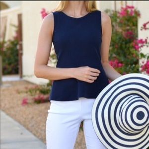 J. CREW navy peplum top